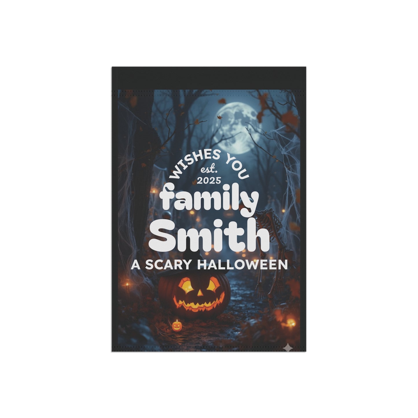 Halloween Decor, Halloween Garden Banner, Personalized Halloween Family Sign, Outdoor Halloween Home Decor,
