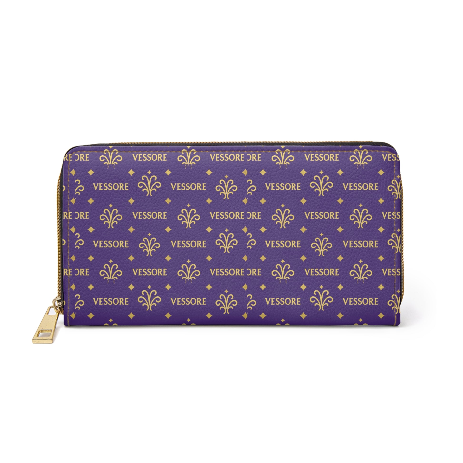 Women Wallet, Luxury Leather Zipper Wallet Purple, Vessore Portefeuille Zippé de Luxe, Stylish Wallet, Slim Zippered Purse Elegant Wallet Purple