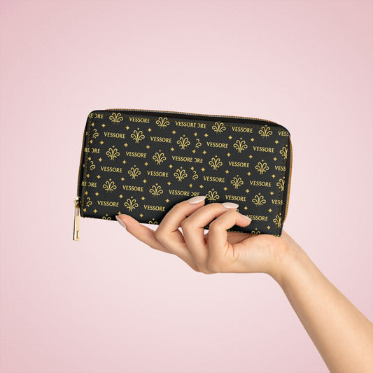 Vessore Portefeuille Zippé de Luxe | Chic Zipper Wallet | Women Wallet Black