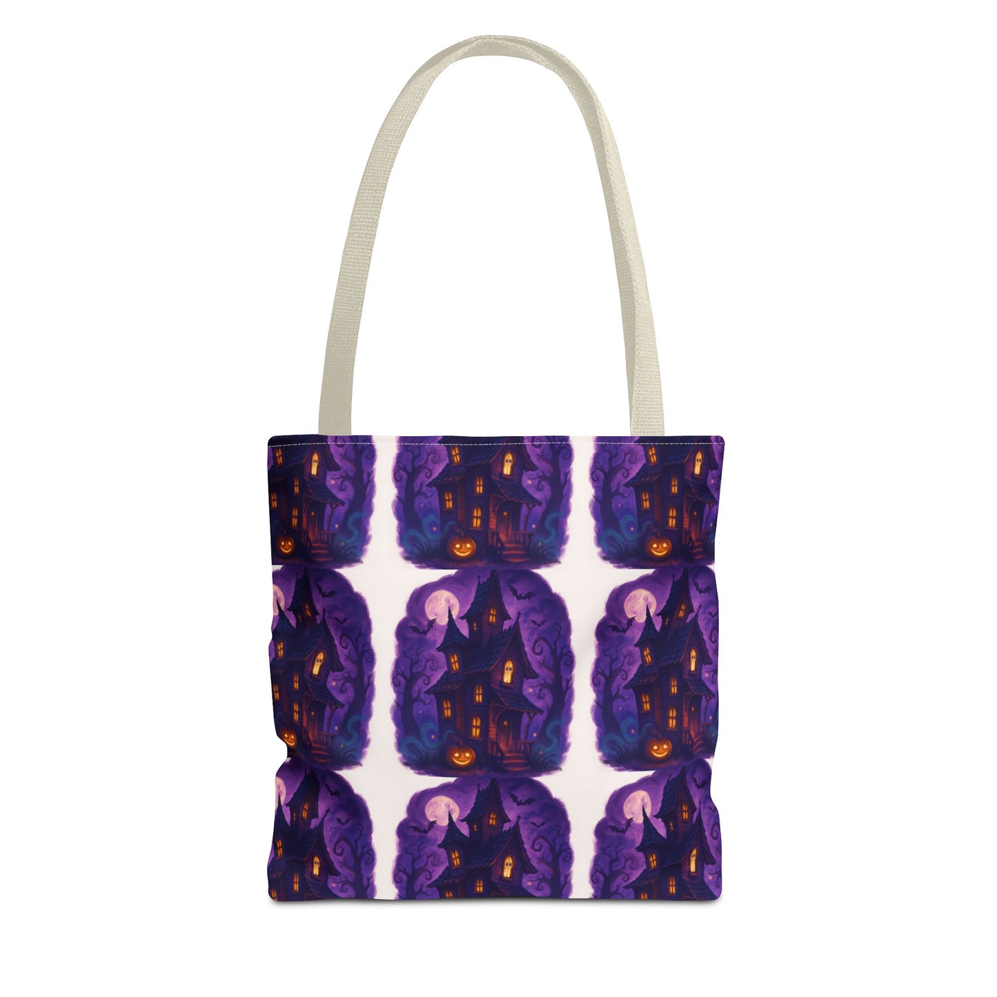 Spooky Halloween Trick or Treat Tote Bag | Cute Jack-o'-Lantern Ghost Reusable Shopping Bag | Perfect Halloween Trick or Treat Bag