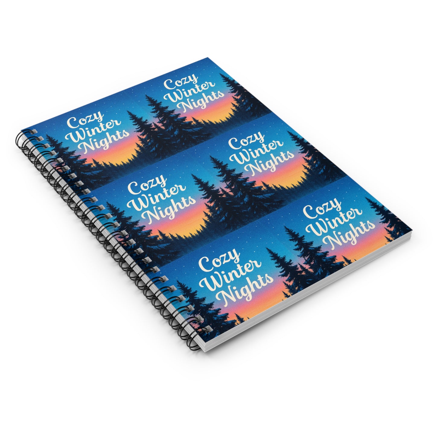 Christmas gift idea, Christmas Cozy Winter Nights Spiral Notebook | 6x8 Ruled Line Journal | Holiday Gift Idea, Gift Ideas Gift for him her
