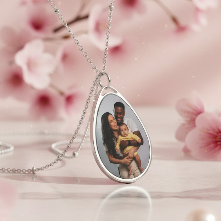 Picture Necklace, Personalized Necklace, Personalized Photo Oval Necklace, Family Jewelry, Memorial Necklace, Mother's Day Gift